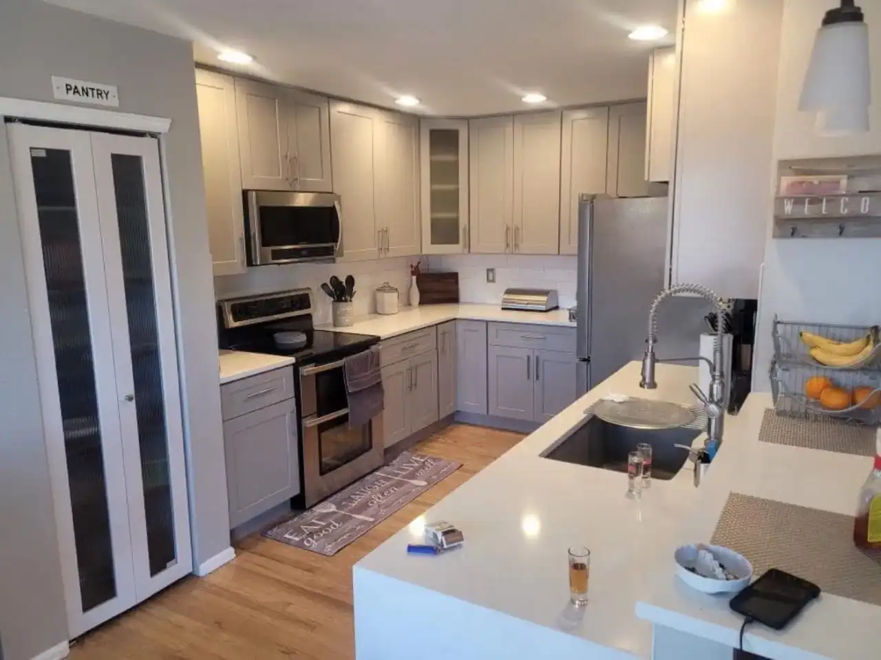 Kitchen remodel with upgraded layout and finishes